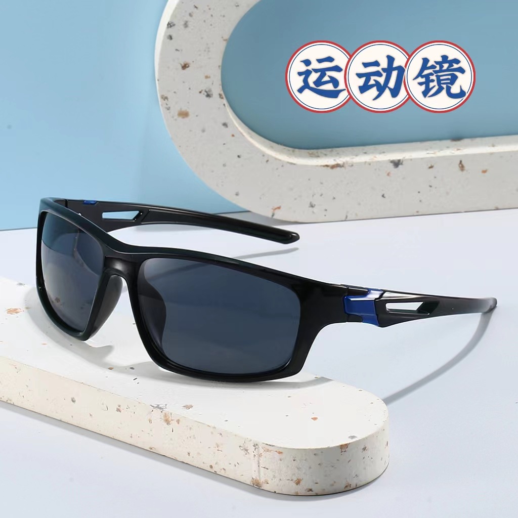 新款外贸时尚大框骑行眼镜男女户外跑步防风镜个性骑行运动太阳镜