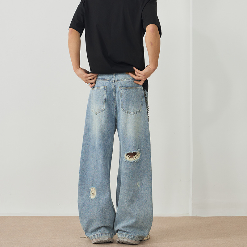 男士牛仔裤实物图