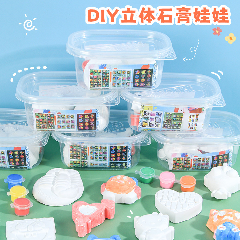 Painted plaster doll coloring handmade DIY plaster doll white embryo coloring doll wholesale night market stalls full figure