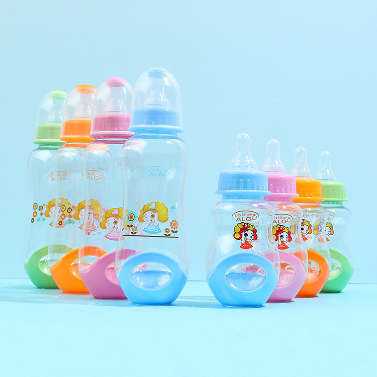 ALG外贸母婴用品宝宝标口奶瓶防母乳新生儿喂养食品级硅胶奶瓶