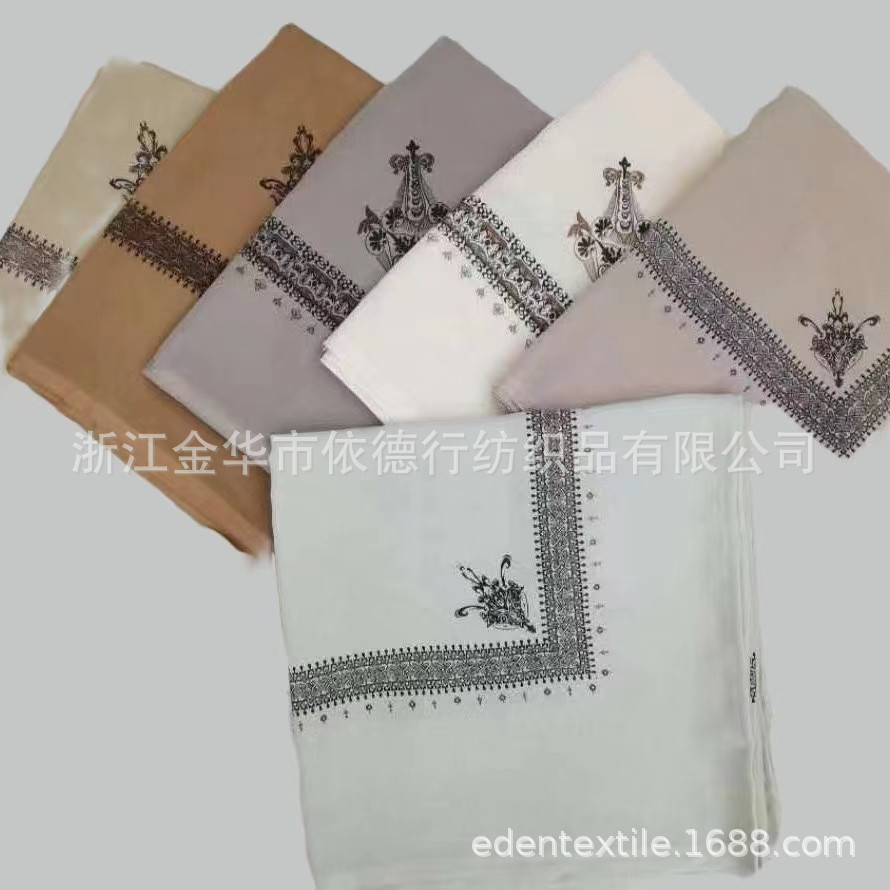 阿拉伯头巾也门沙特阿拉伯阿曼涤纶印花头巾TR印花围巾跨境批发