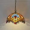 9W European retro colored glass bar and restaurant guest light, commercial American country bedroom entrance and balcony creative ceiling details Picture