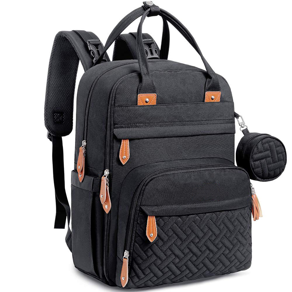 Cross-border best-selling folding mom bag, bed bag, multi-functional foldable mother and baby bag, waterproof large-capacity mom backpack Specification image