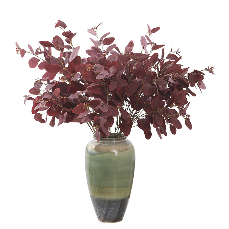 Weituo artificial green plants, large branches with eucalyptus leaves, photography props, wedding and home decoration artificial plants wholesale Item Picture