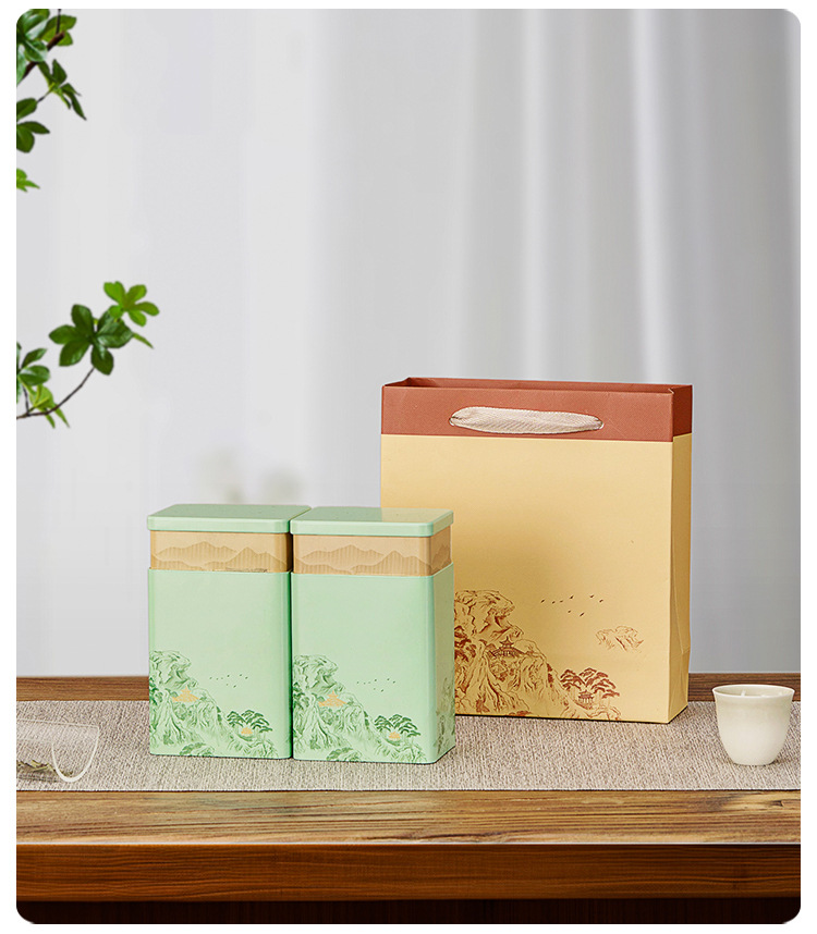 New tea canister, 2.5 jin for black tea and green tea, universal tea tin box, tinplate sealed metal can, empty can pic 11