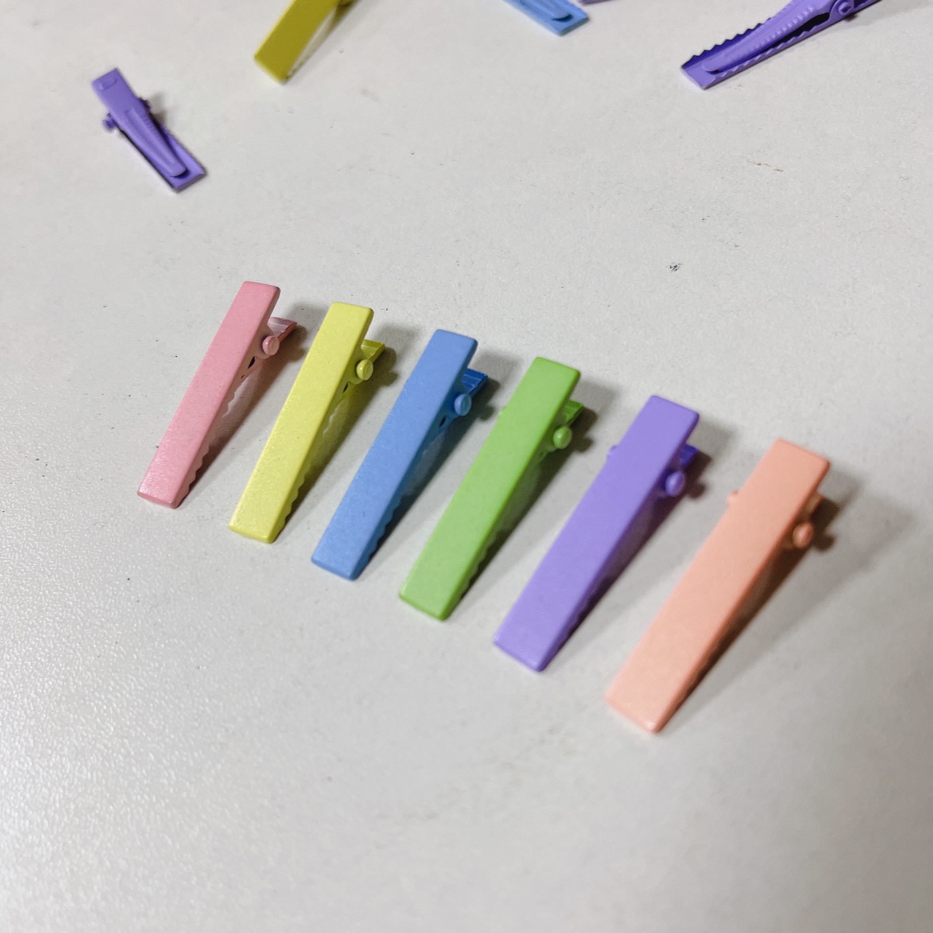 3.2Cm Small Hair Clip Duck Bill Clip Diy Colored Candy Hair Clip Cute Accessories Small Spray Paint Side Clip