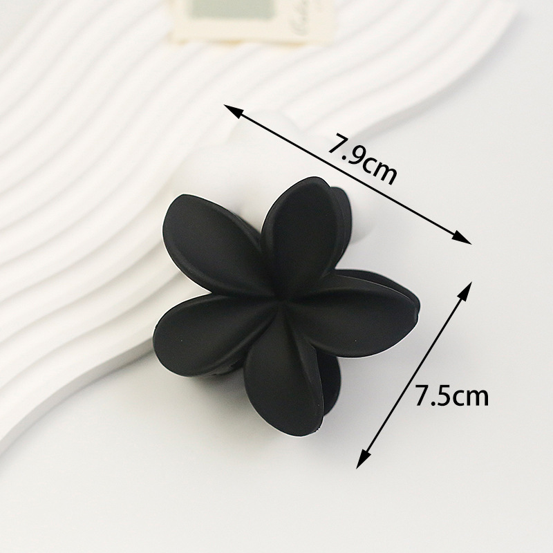 Cross Border Large Fri Fri Frosted Grab With Milk Coffee Flower Hairpin For Women Sweet Back Hair Curl Shark Hairpin Application Scenario