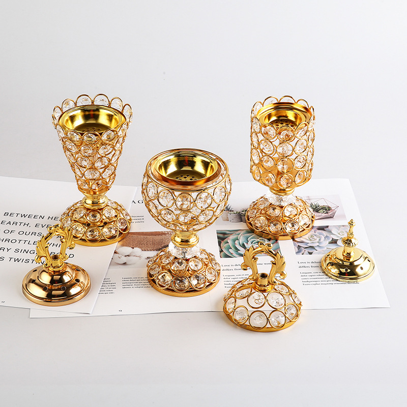 Cross-Border Creative Gold Hollowed-Out Metal Incense Burner Middle East Arabian Tabletop Incense Burner Middle East Incense Burner Specification drawing
