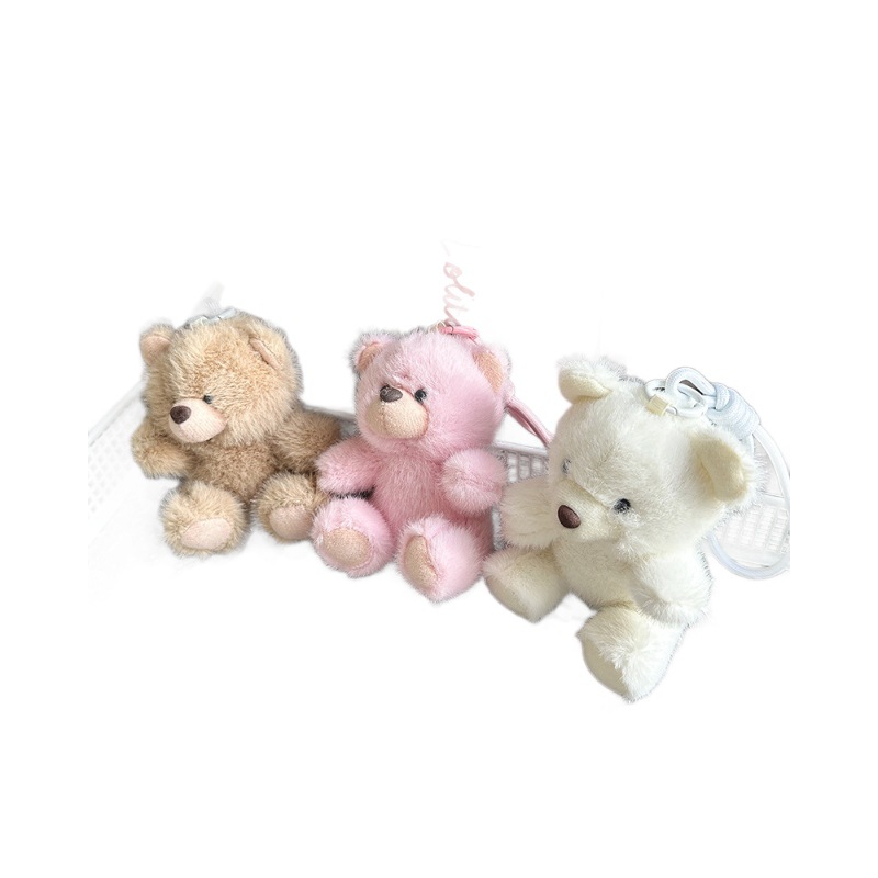 Plush bear keychain bag pendants, creative plush dolls, cute bear figurines, couple and best friend pendants are selling well Item Picture