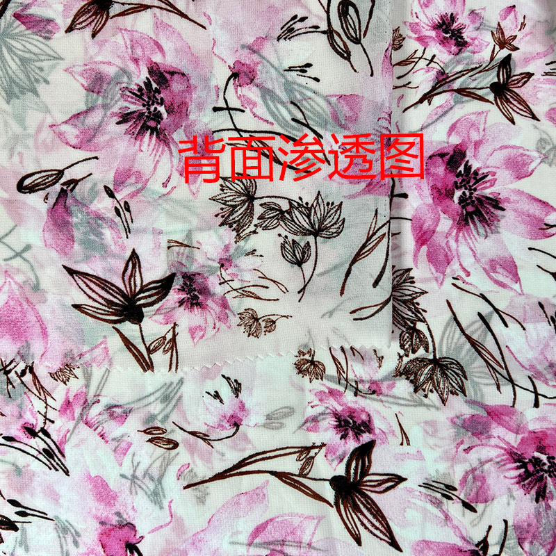 Pearl chiffon printed fabric, Chinese-style ancient costume Hanfu fabric, beach sun protection dress, T-shirt, textile tie-dyed printed fabric pic 14