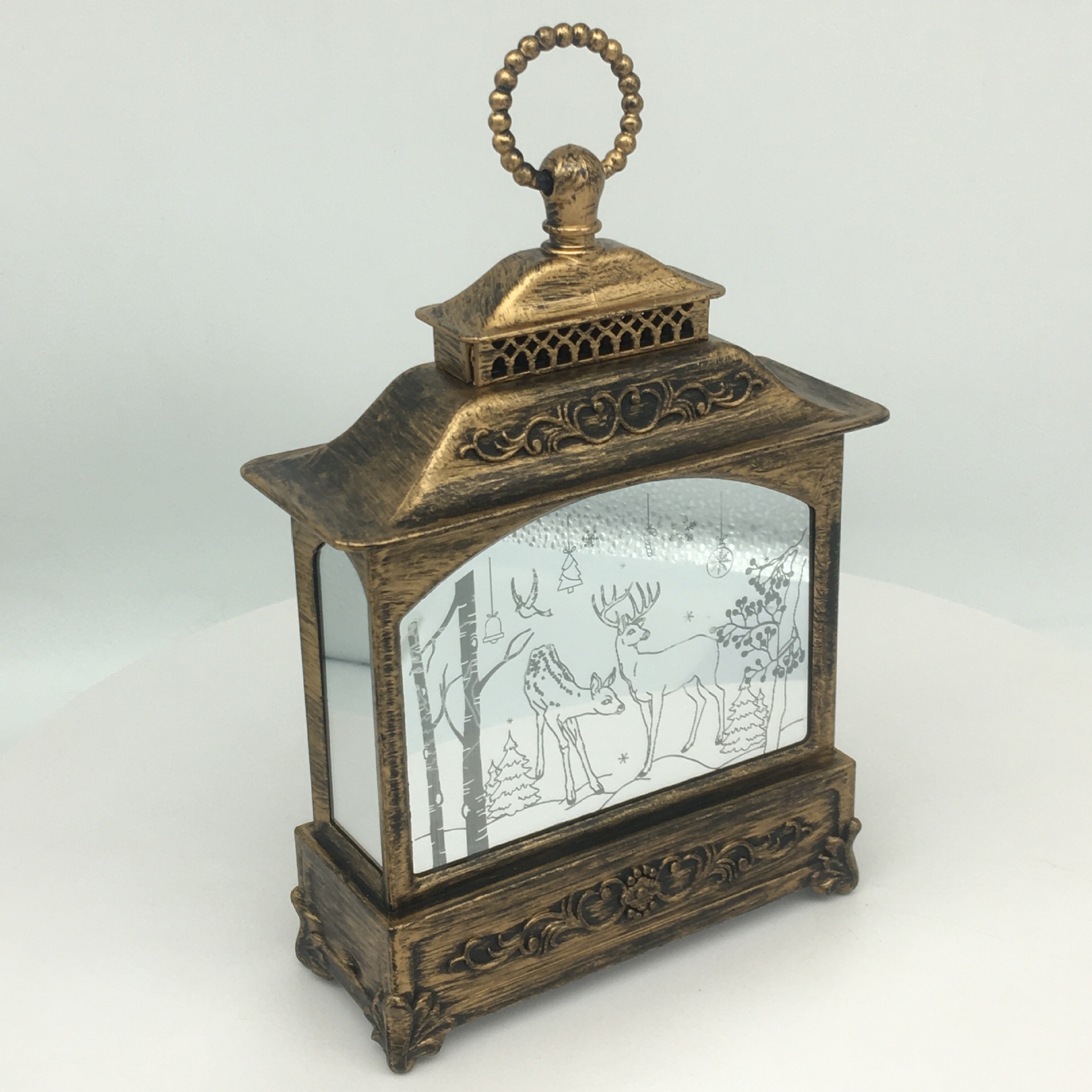 万圣节发光摆件道具/风灯扁风灯油灯/鬼节装饰氛围道具骷髅麋鹿产品图