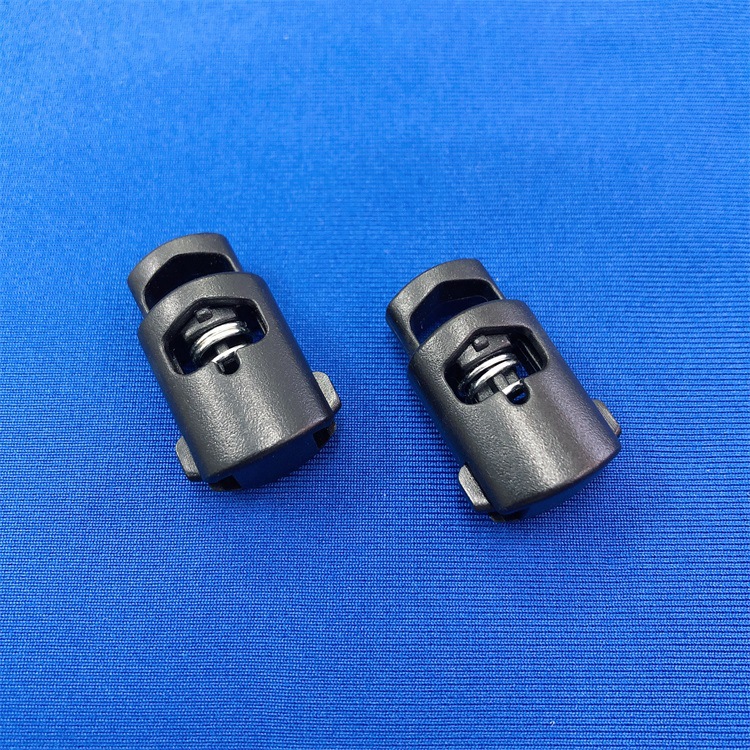 现货供应塑料弹簧扣塑胶调节扣开关单孔卡扣绳扣猪鼻扣锁扣止滑扣