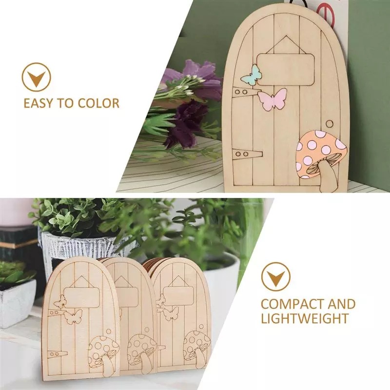 Wooden Fariy Door2mm木头质小精灵之门创意摆件装饰ebay外贸新款详情图4