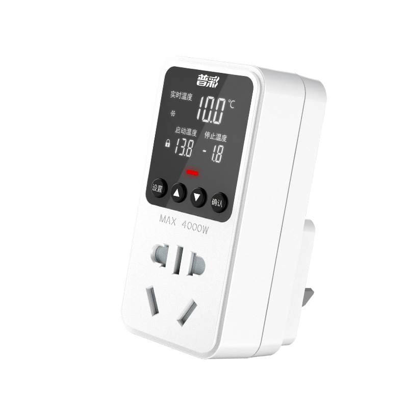 Intelligent Temperature Controller Automatic Digital Display Temperature Control Switch Socket Adjustable Temperature Controller Electronic Temperature Control Socket Item Picture