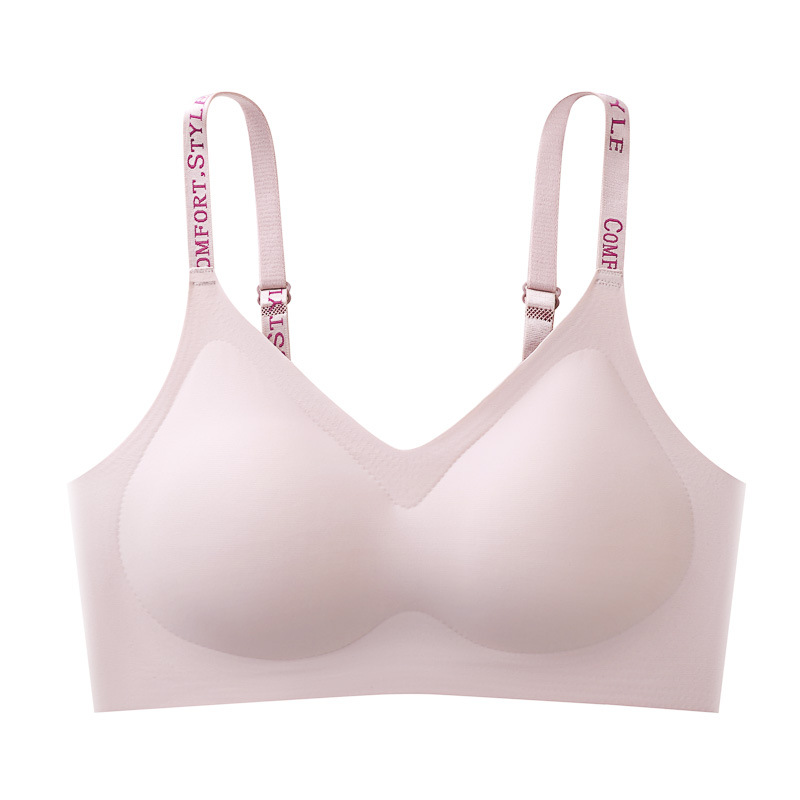 A best-selling Japanese and Korean minimalist, seamless one-piece women's bra that gathers together. It's comfortable, breathable and has no steel rings. It's a sweet bra for girls Item Picture