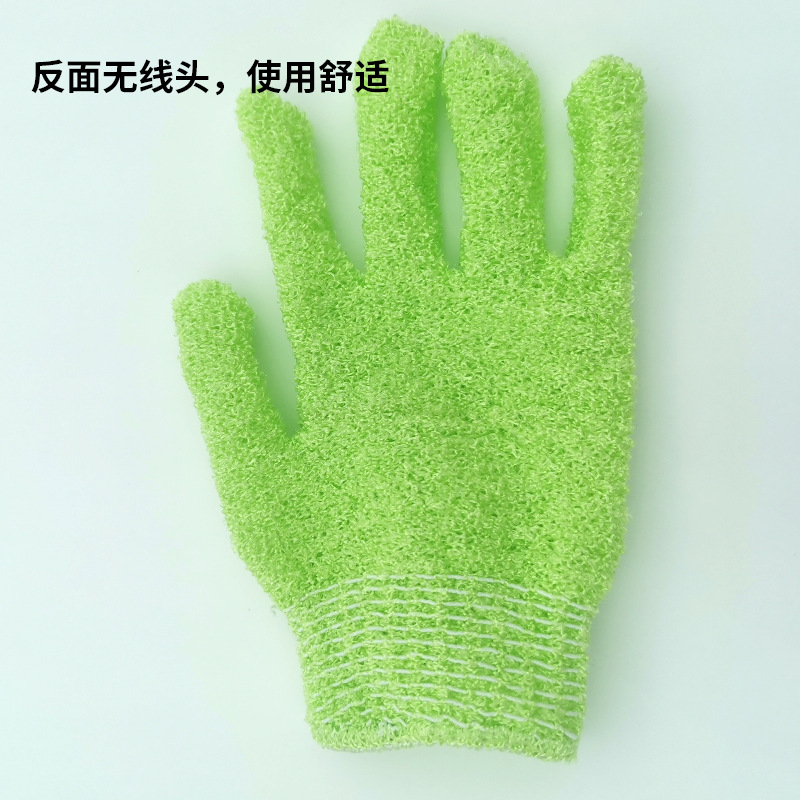 【LOVELY HOME】【 Chi Jia 】 Manufacturer does not disperse Exfoliating bath scrub gloves, Monochrome five-finger bath scrub towel, Korean nylon bath gloves wholesale Application Scenario