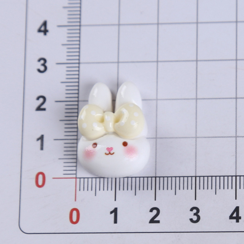 Cute cartoon bow tie, rabbit, five-petal flower, resin accessories, diy phone case, crocs, hair fasteners, decorative materials Specification image
