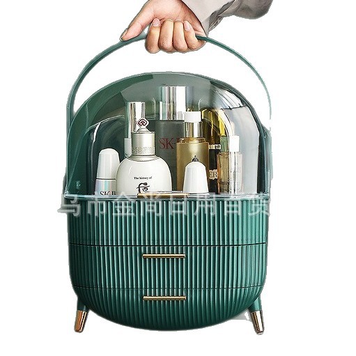 Cross-border hand-held light luxury style cosmetics storage box HIPS+PS material multi-layer classification storage box for cosmetics Item Picture