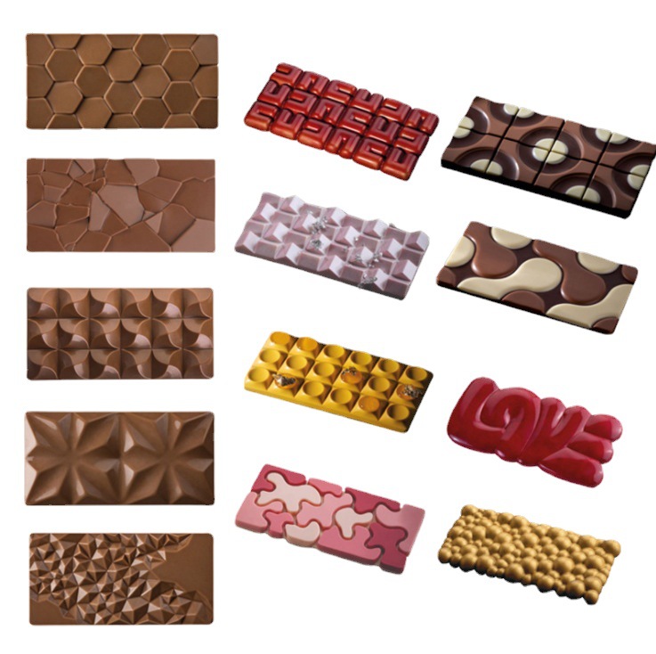 现货批发 硅胶巧克力片模具方格巧克力块翻糖模具DIY模