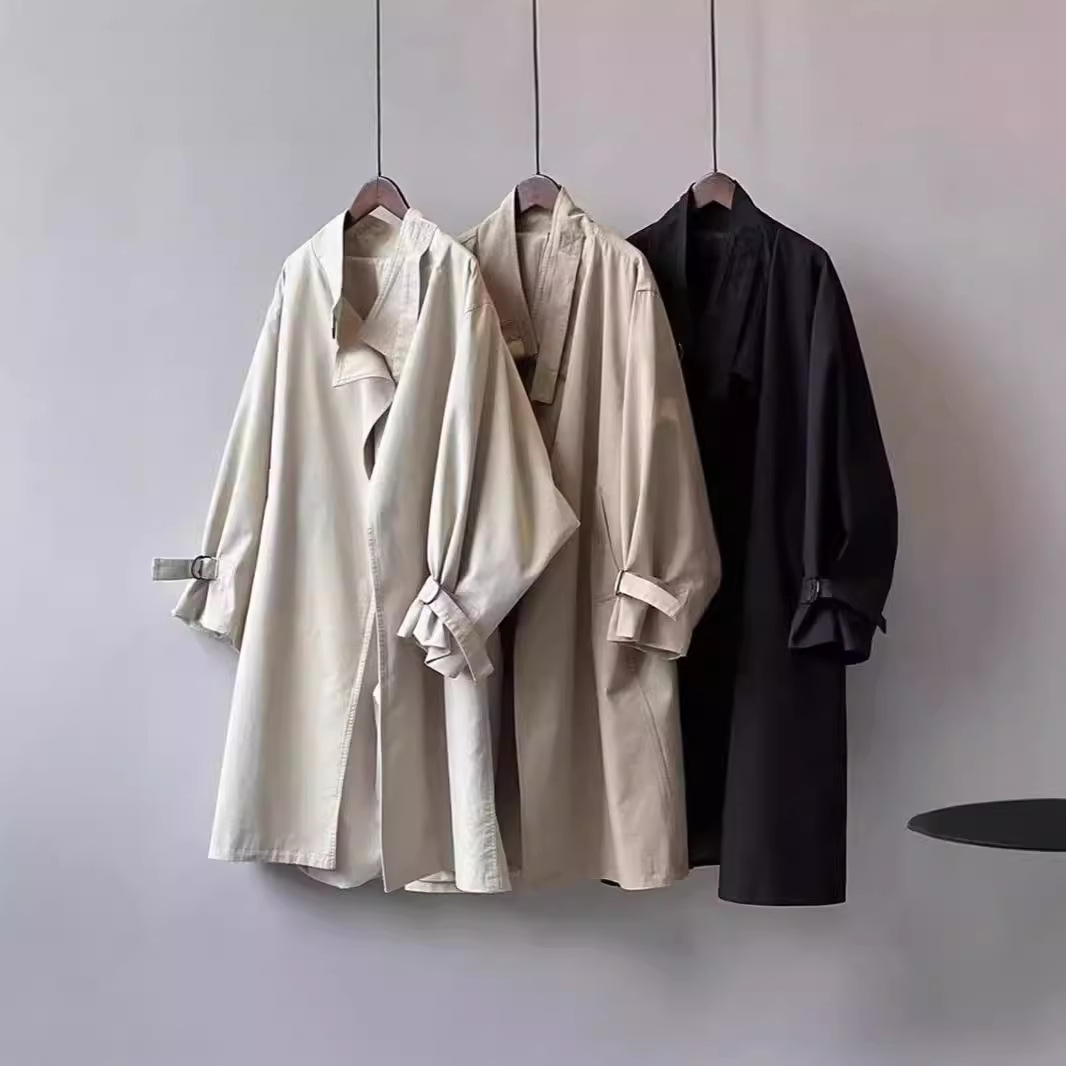 中长款风衣外套女2024早秋新款宽松慵懒复古大衣休闲高级感英伦风