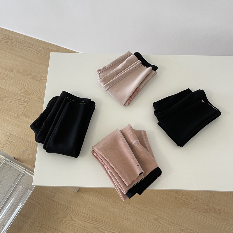 Fleece shark pants for women 2022 autumn/Winter new high-waisted, curving Barbie pants for sporty, tight, slimming and warm leggings Application Scenario