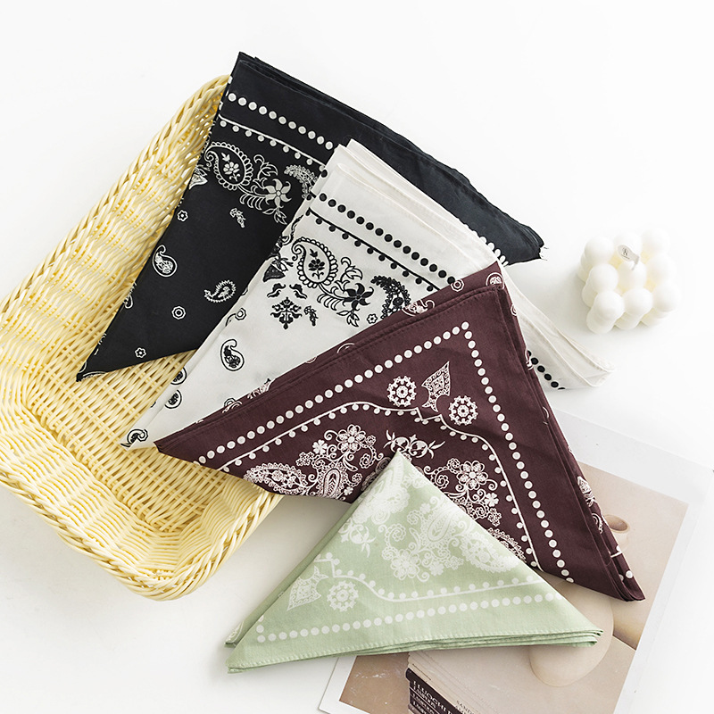 French Pastoral Style Imitation Silk Scarf Wholesale Fresh Sweet Printed Small Square Scarf Elegant Fashion Professional Scarf