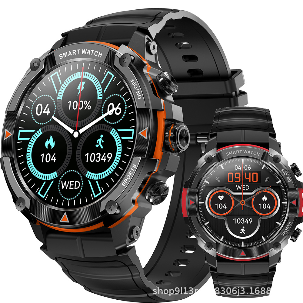 1.39inch新款圆屏心率血氧睡眠音乐防水三防户外运动电话智能手表