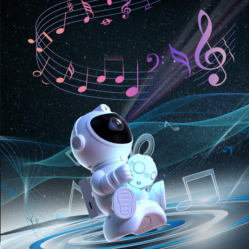 Cross-border space shuttle, star rocket, moon, astronaut, starry sky light, astronaut, starry sky atmosphere projection light Application Scenario