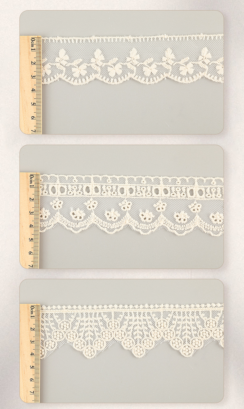 Apricot-colored double-sided mesh lace, water-soluble mesh lace, Lolita cute feng shui soluble lace accessories in stock pic 6