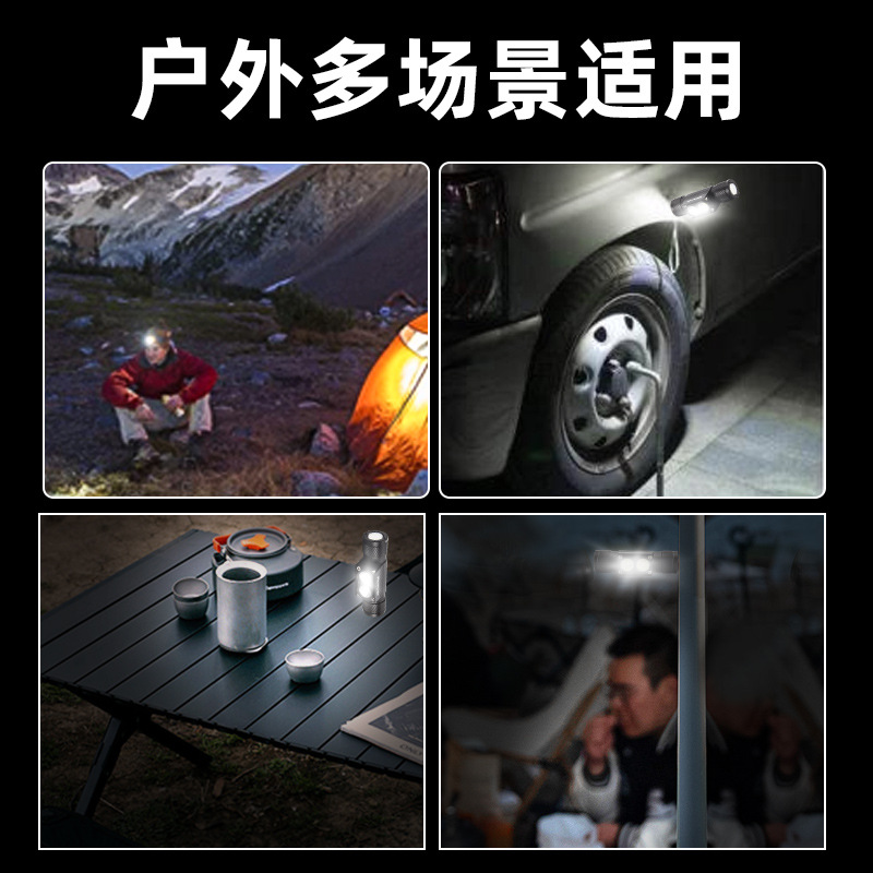 Cross-border best-selling multi-functional head-mounted flashlight, outdoor camping cycling waterproof headlamp, magnetic emergency work light Application Scenario
