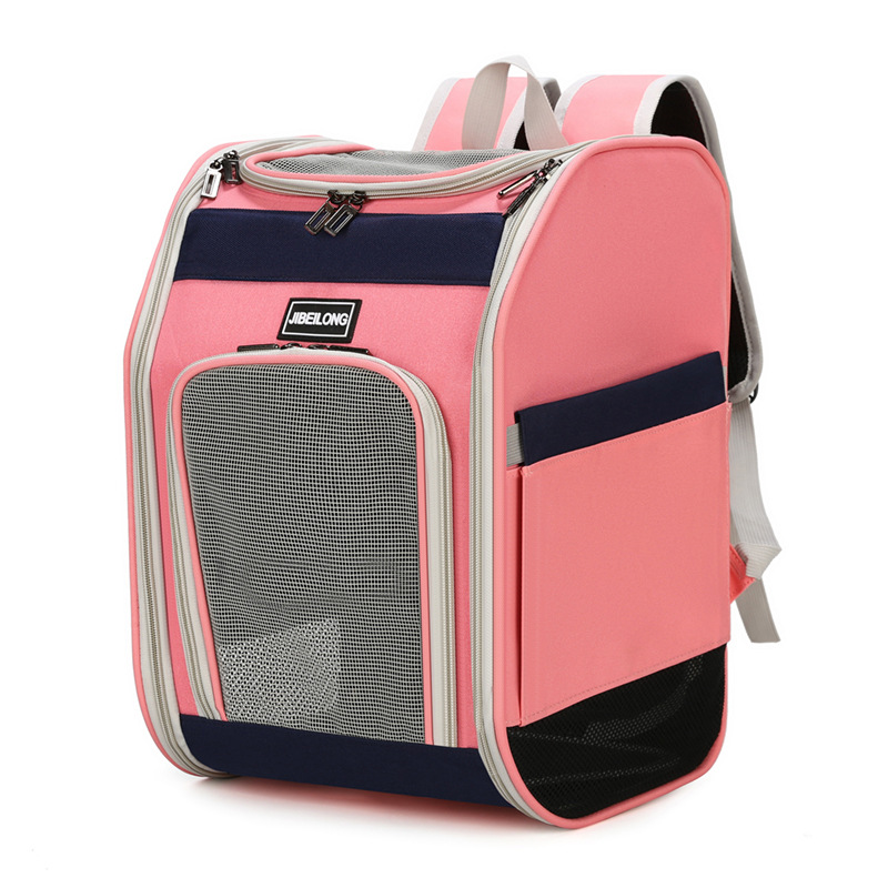 Cat bag, canvas double-shoulder cat backpack, large-capacity cat bag, chest portable pet bag for going out, space pet cabin dog bag Specification image