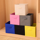 可折叠无盖收纳盒家用无纺布内衣收纳箱大号整理箱衣柜杂物储物盒