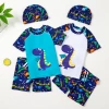 Children's swimsuits for boys and girls, small, medium and large children, babies, cartoon two-piece swimming swimsuits, swimming trunks, sets, student swimsuits details Picture