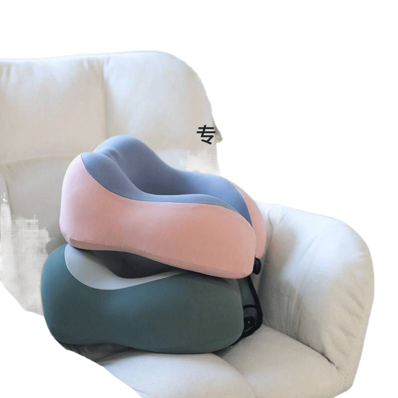 Portable Memory Foam U-Shaped Pillow, Travel Neck Pillow, Airplane Sleeping Pillow, Neck Pillow, Cervical Neck Rest, U-Shaped Pillow