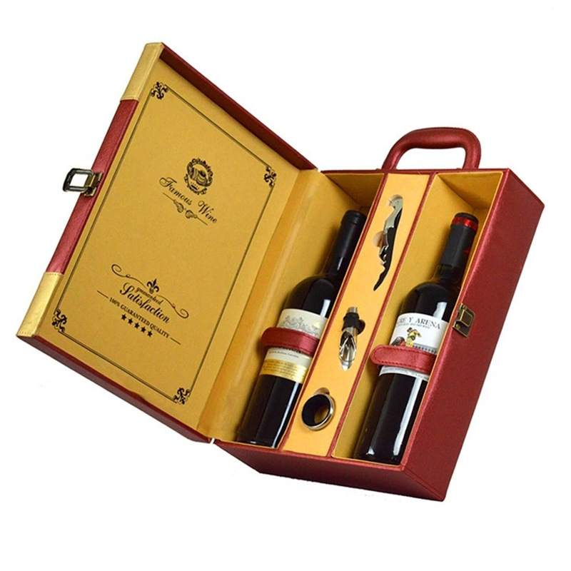 Widened packaging box for wine, large double-bottle red wine gift box, universal 2-bottle red wine box Application Scenario