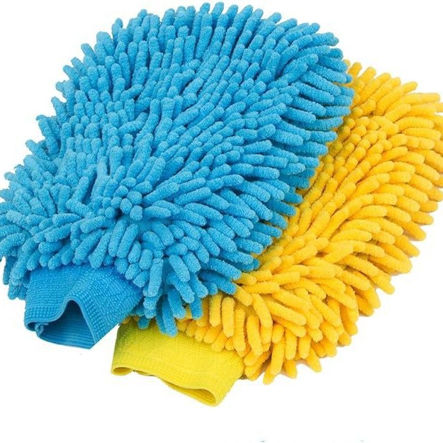 Chenier car wash gloves, double-sided coral velvet cleaning cloth, household multi-functional cleaning cloth, absorbent car cleaning supplies Item Picture