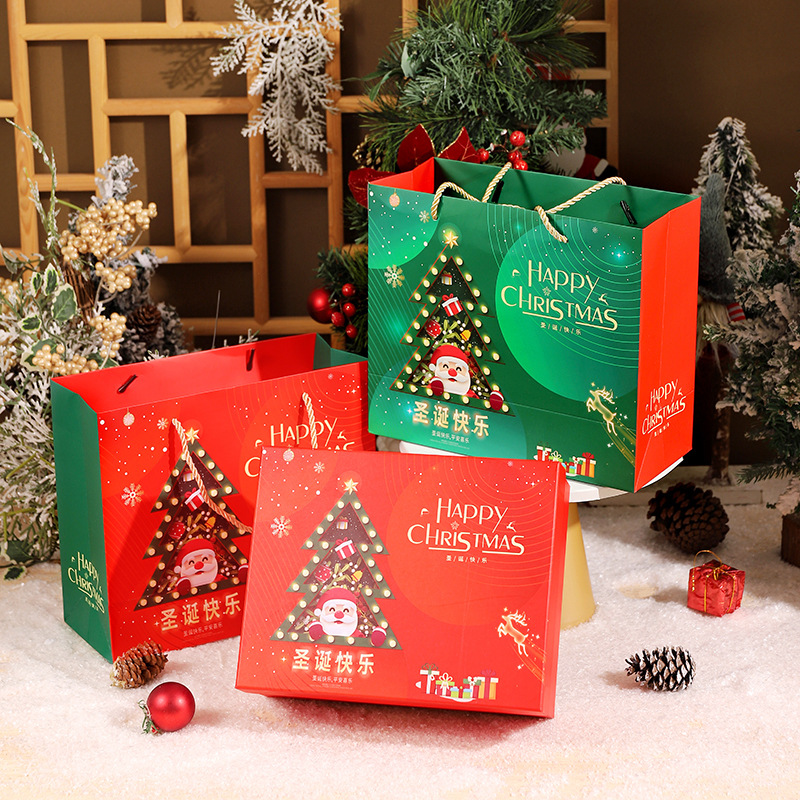 圣诞礼盒苹果盒圣诞节礼盒伴手礼盒保温杯围巾手套暖手宝包装盒详情图2