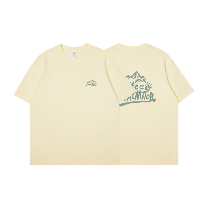 Women's pure cotton short-sleeved 2022 summer new pure cotton printed T-shirt Loose half-sleeved ins couple student top trend