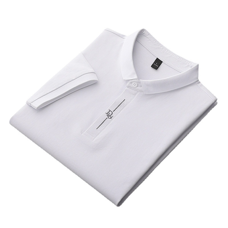 2022 Summer New men's T-shirt POLO shirt, young men's business casual short-sleeved T-shirt, pure cotton versatile men's wear Item Picture