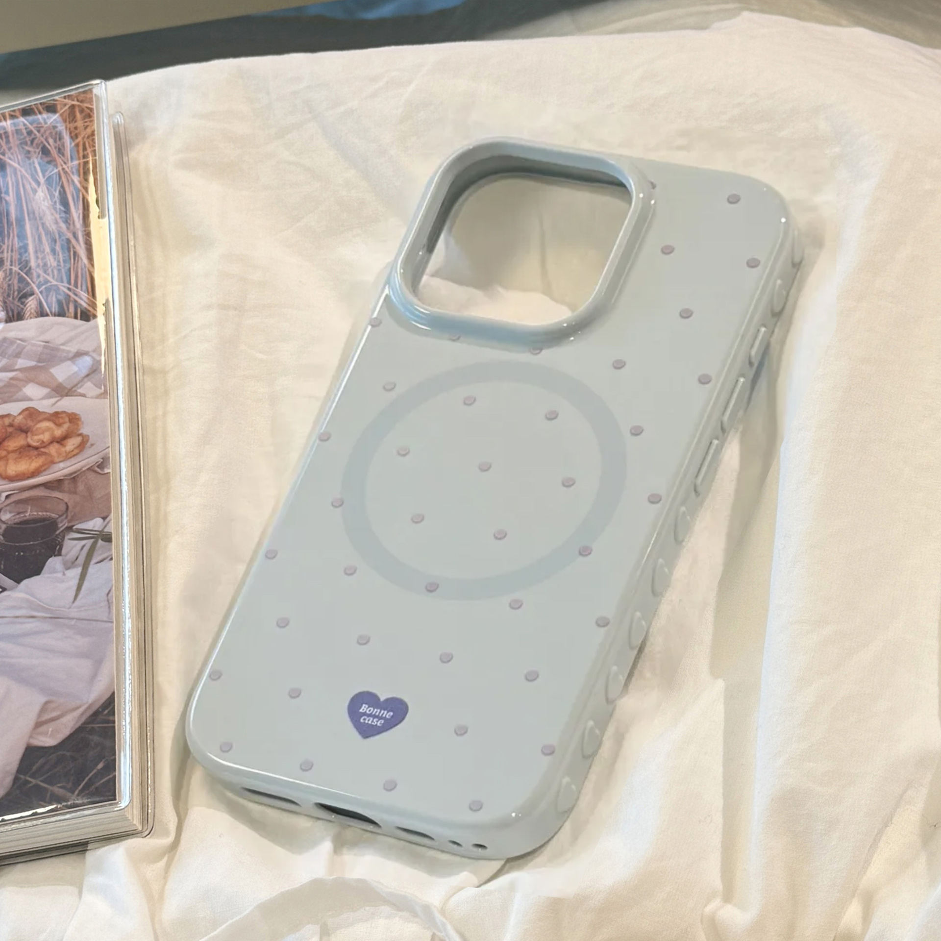 适用苹果16手机壳iphone17撞色简约波点15promax代发14磁吸13清新详情25