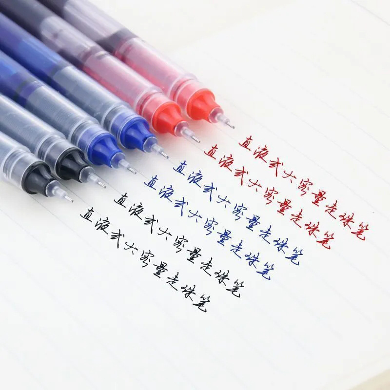 Quick-Drying Direct Liquid Roller Pen 0.5Mm Color Black Neutral Pen Student Test Pen Needle Pen Carbon details Picture