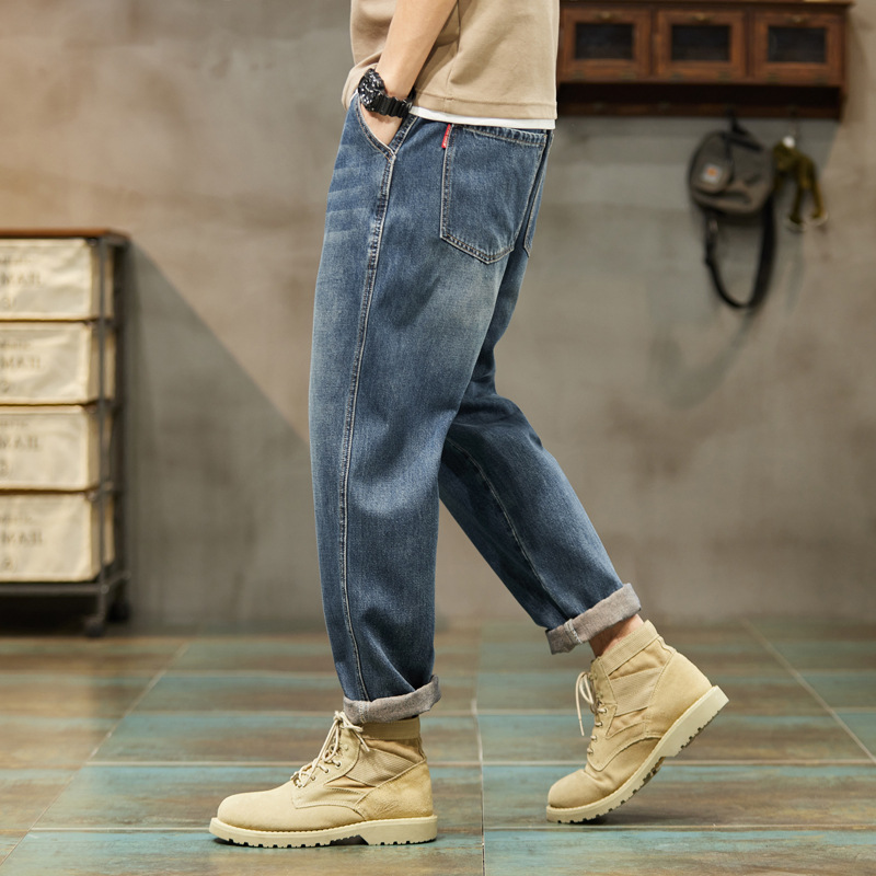 Harun jeans for the summer of 2024 are a trendy men's casual, fashionable, comfortable and versatile pants that are both youthful and stylish Specification image