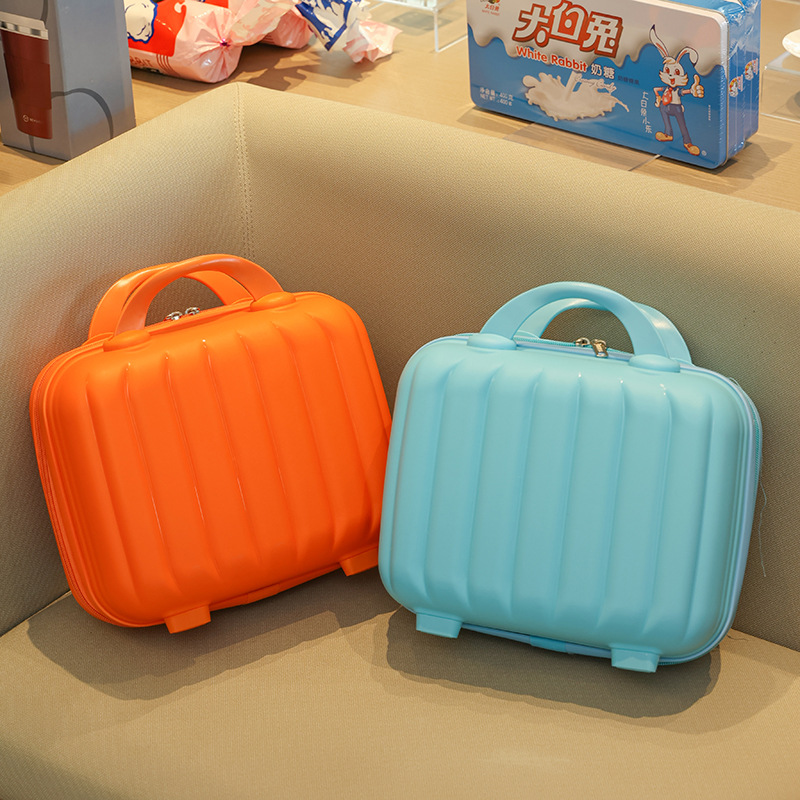 14寸PP手提行李箱3D卡通南瓜化妆箱多功能迷你化妆收纳 包伴手礼
