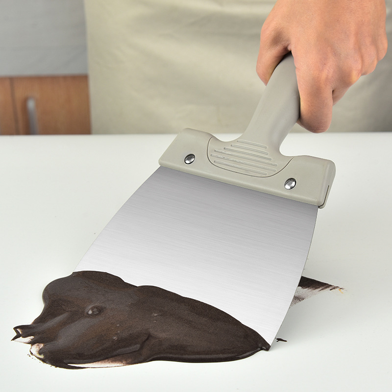 New Chocolate Tempering Spatula Stainless Steel Dough Cutter Flour Scraper Cream Scraper Baking Tools In Stock Application Scenario