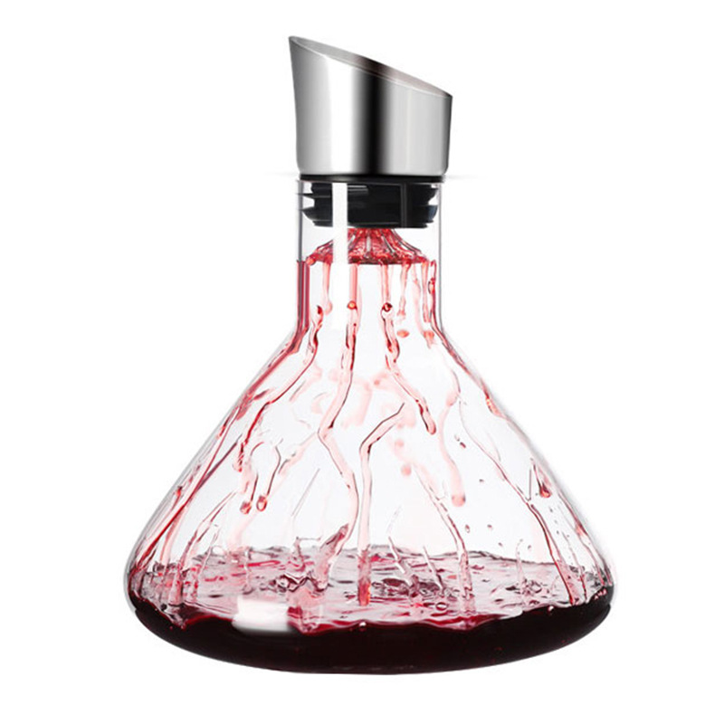 欧式轻奢瀑布式冰山快速醒酒器创意玻璃家用透明过滤葡萄酒分酒器详情图5