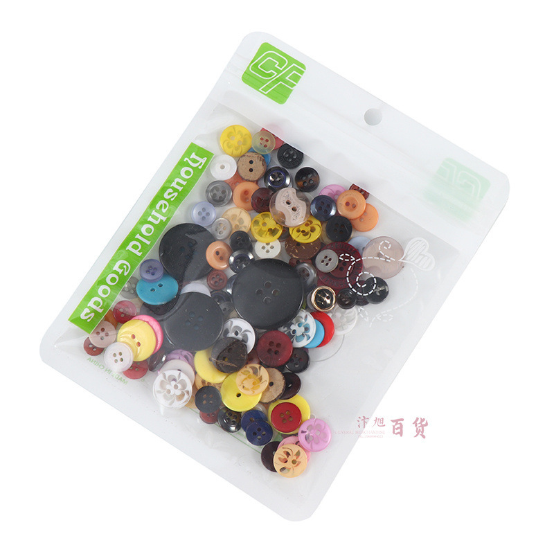 Fabricante al por mayor color cuatro ojos plastic button niños handmade DIY sticky button workwear button Item Picture