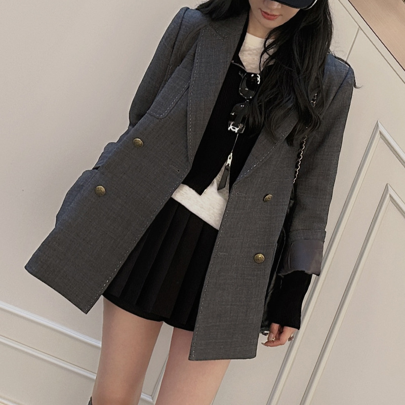 Nanyou European Goods' new autumn and winter collection is a top-notch premium European fine-spun wool casual suit jacket with long sleeves for women details Picture