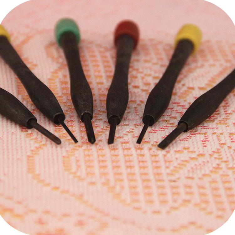 Factory direct sales of mobile phone disassembly and assembly screwdriver sets, computer tools, small-mouthed plum blossom flat-mouthed screwdriver combinations details Picture