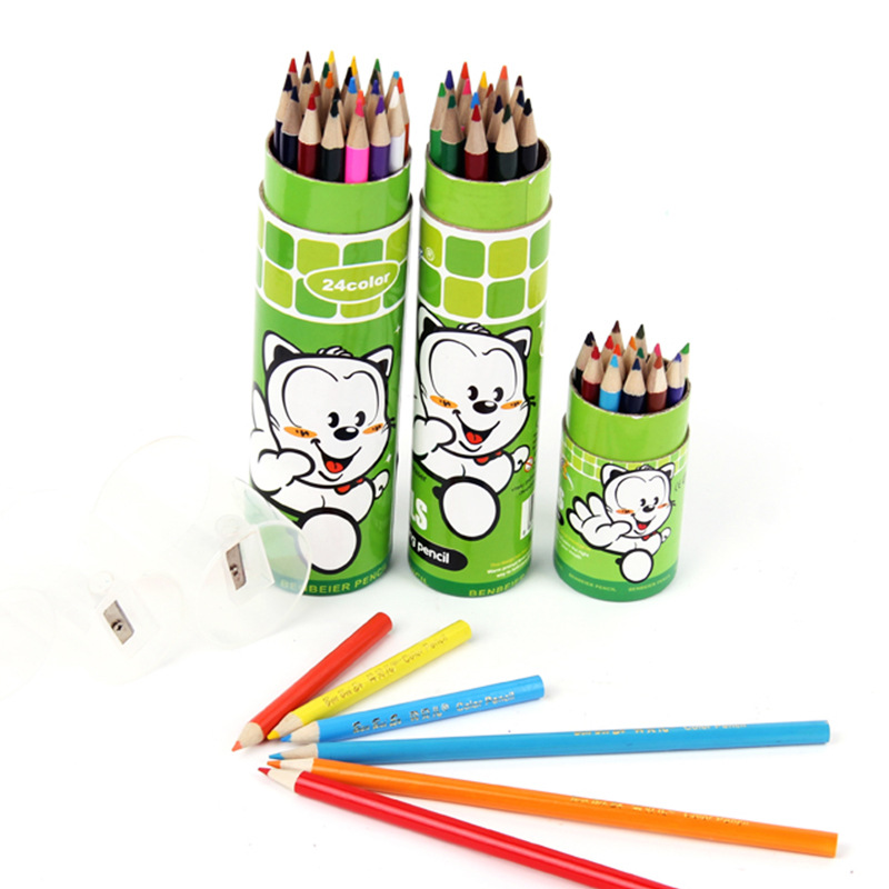 厂家直销卡通彩色铅笔免削卡通铅笔儿童早教学习用品铅笔彩虹笔详情图3