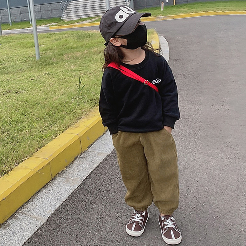 儿童休闲裤2022秋冬新款男女童宽松弹力运动长裤中大童束脚卫裤潮